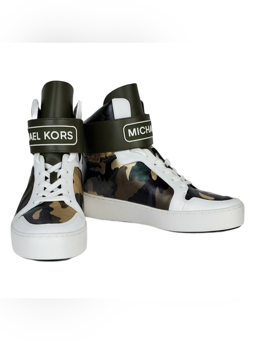 MICHAEL KORS Trent High Top Sneakers - Metallic Camo 43S9TNFE5M